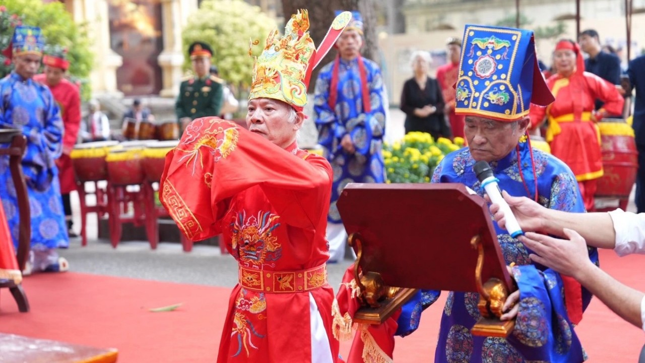 Hoàng thành Thăng Long tái hiện nghi lễ Tết tiêu biểu của cung đình xưa