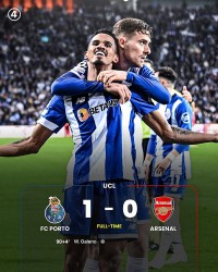 Vòng 1/8 Champions League: Hình ảnh diễn biến trận đấu Porto thắng Arsenal