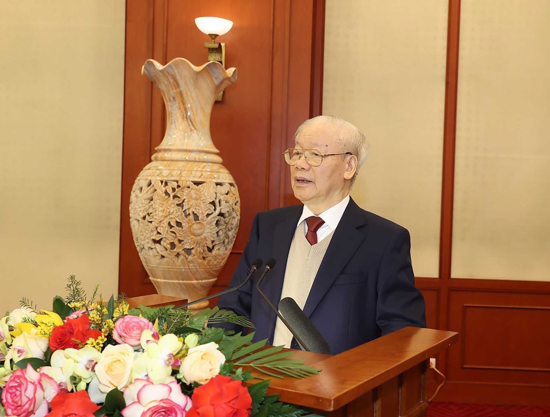Tổng Bí thư Nguyễn Phú Trọng chủ trì phiên họp đầu tiên Tiểu ban Văn kiện Đại hội XIV của Đảng