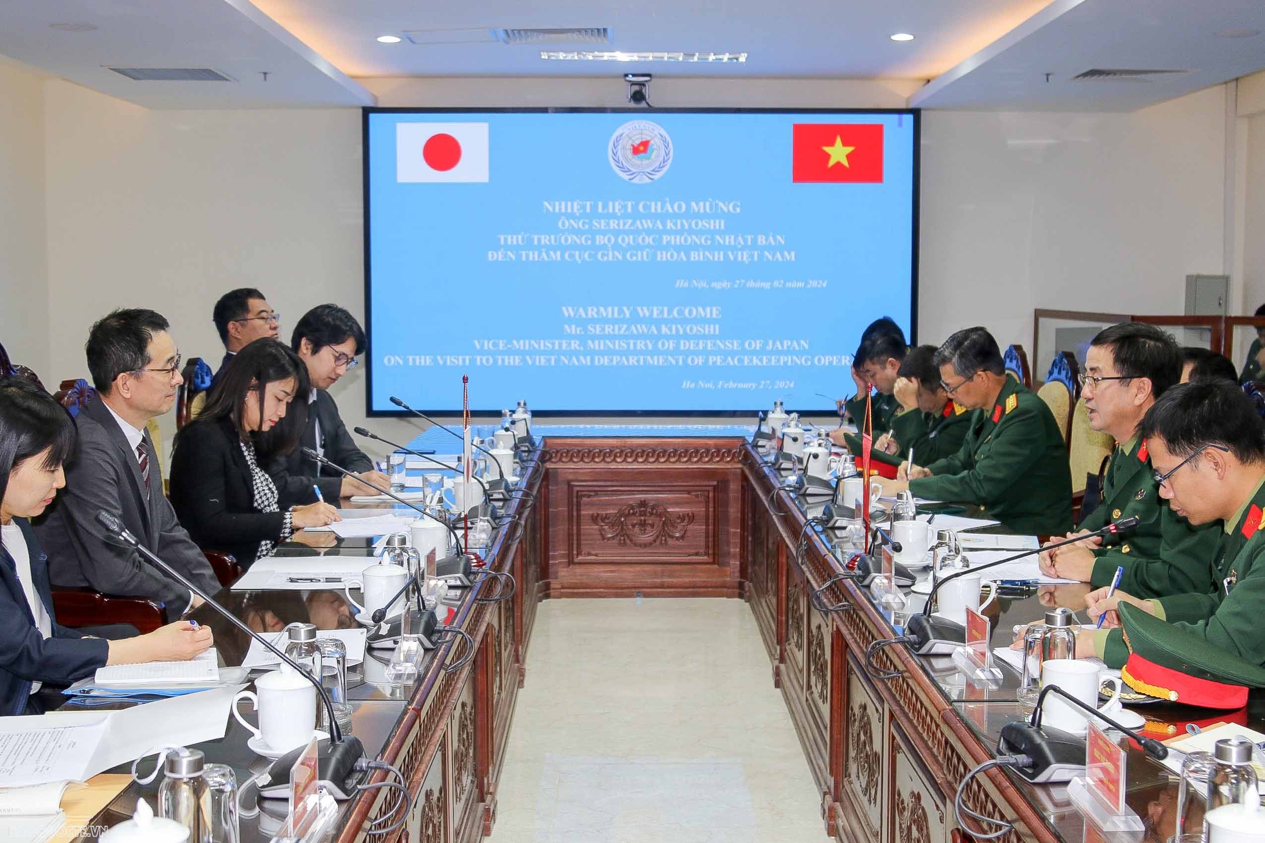 Việt Nam-Nhật Bản: Tiếp tục thúc đẩy và tăng cường hợp tác trong lĩnh vực gìn giữ hoà bình