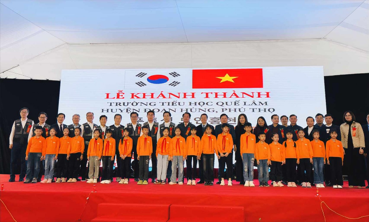 Khánh thành cơ sở y tế và giáo dục do Hàn Quốc tài trợ tại hai xã khó khăn tỉnh Phú Thọ
