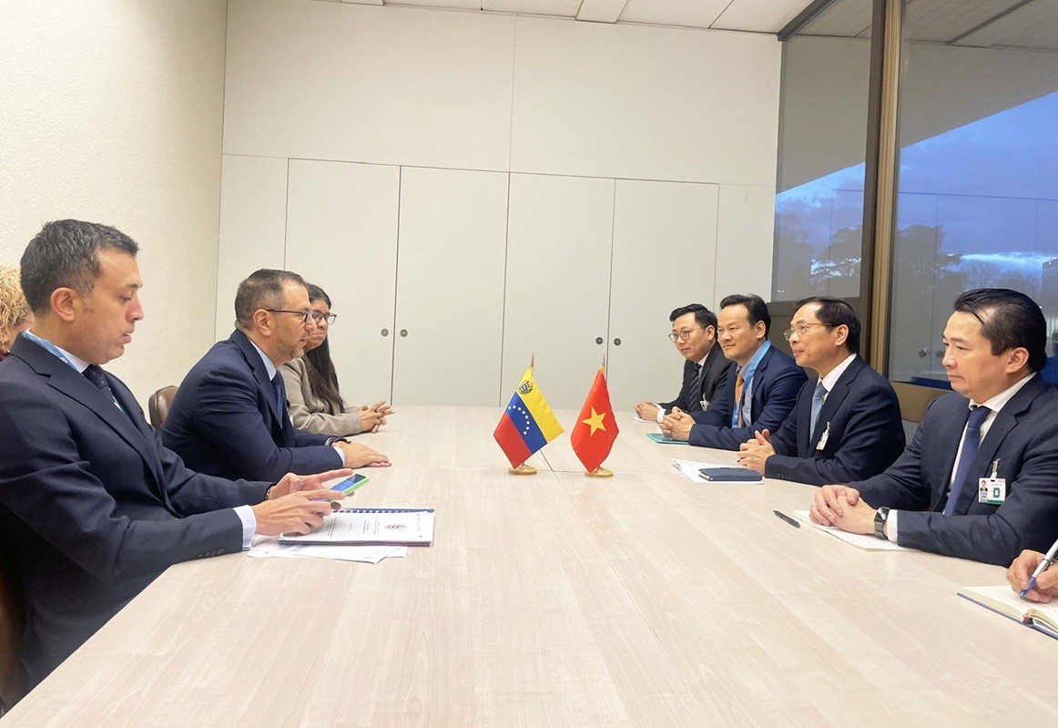Bộ trưởng Bùi Thanh Sơn gặp Bộ trưởng Ngoại giao Venezuela Yvan Gil Pinto