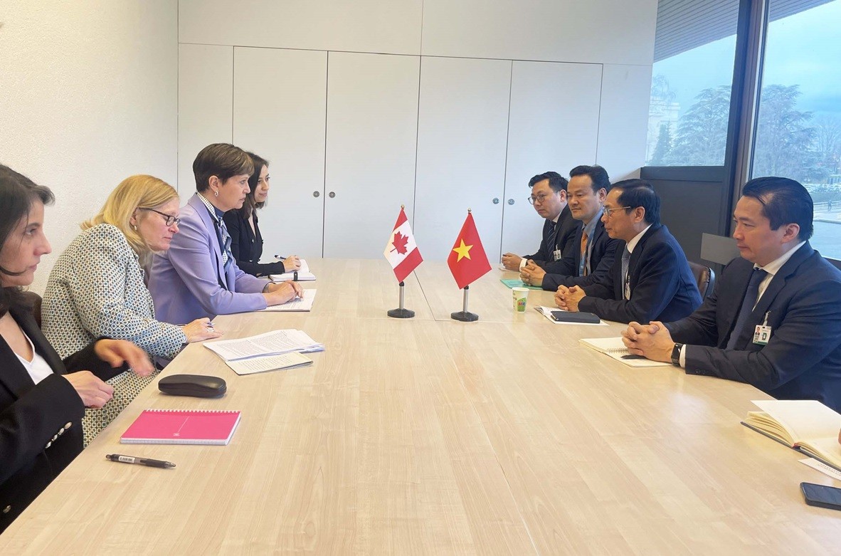 Bộ trưởng Bùi Thanh Sơn gặp Thứ trưởng Ngoại giao Canada Pam Damoff