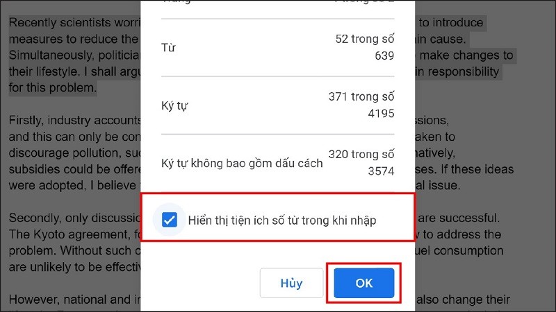 Hướng dẫn cách đếm số từ trên Google Docs đơn giản, nhanh chóng