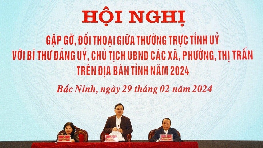 Bắc Ninh: Thường trực Tỉnh uỷ đối thoại với lãnh đạo xã, phường, thị trấn