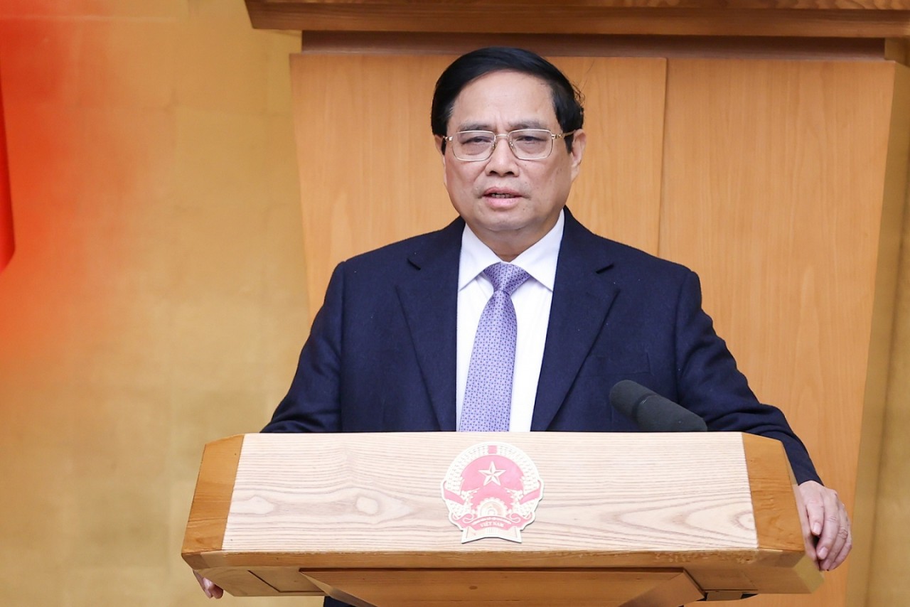 Thủ tướng Phạm Minh Chính: Nhiều Tập đoàn công nghệ lớn muốn đầu tư vào Việt Nam, cần tranh thủ cơ hội đón và 'giữ chân'. (Nguồn: TTXVN)