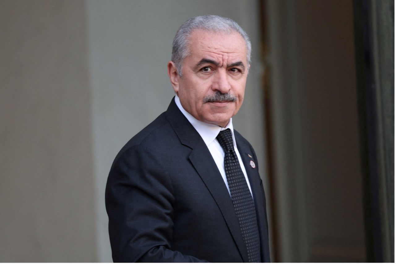 Thủ tướng Chính quyền Palestine Mohammad Shtayyeh đến tham dự hội nghị nhân đạo quốc tế dành cho người dân Gaza tại Cung điện Elysee ở Paris, Pháp, ngày 9 tháng 11 năm 2023. (Nguồn: Reuters)