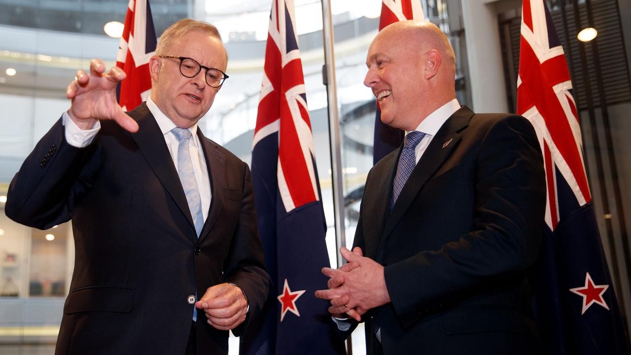 Thủ tướng New Zealand Christopher Luxon và Thủ tướng Australia Anthony Albanese tại Sydney ngày 20/12/2023. (Nguồn: AP)