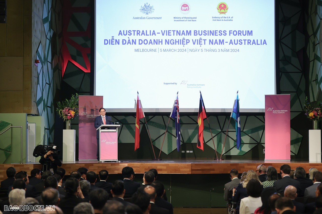 Thủ tướng Phạm Minh Chính dự Diễn đàn doanh nghiệp Việt Nam-Australia, kêu gọi doanh nghiệp hai nước đầu tư sang nhau