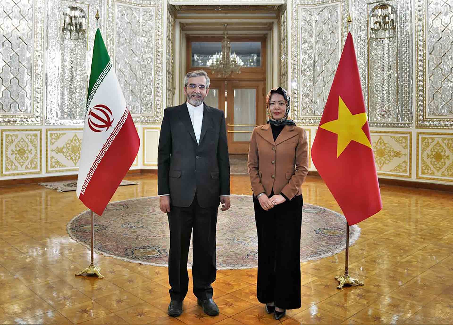Thứ trưởng Ngoại giao Nguyễn Minh Hằng và Thứ trưởng Ngoại giao Iran Ali Bagheri Kani.