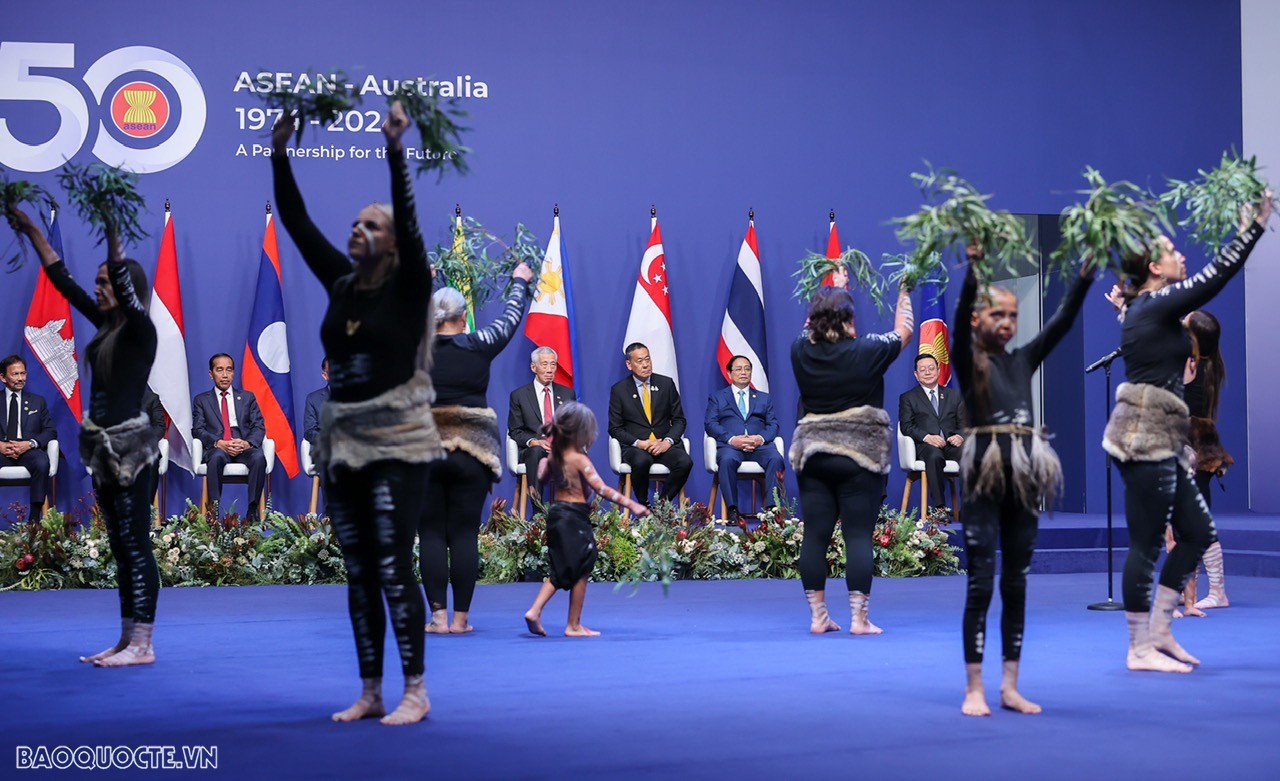 Welcome ceremony held for Heads of delegations to ASEAN-Australia Special Summit Welcome ceremony held for Heads of delegations to ASEAN-Australia Special Summit