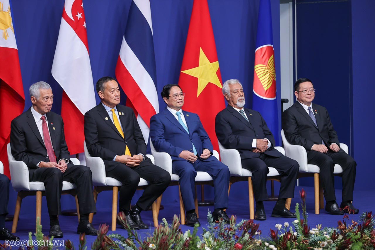 Welcome ceremony held for Heads of delegations to ASEAN-Australia Special Summit