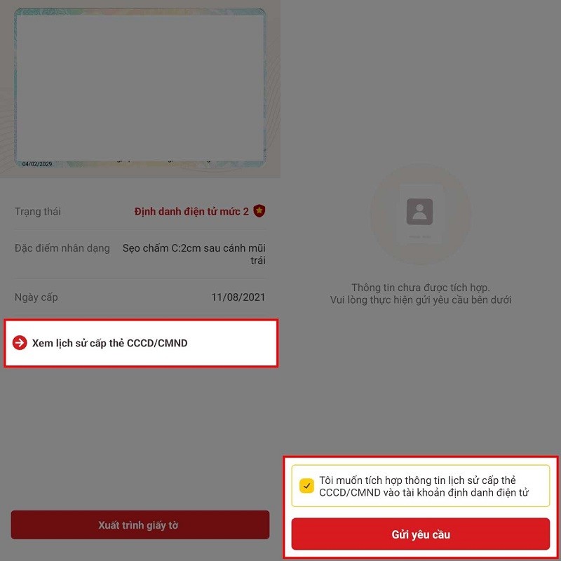 Xem lịch sử cấp thẻ CCCD/CMND trên VNeID đơn giản, nhanh chóng