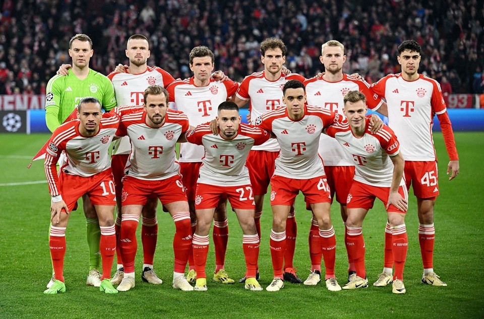 Đội hình xuất phát của Bayern Munich.