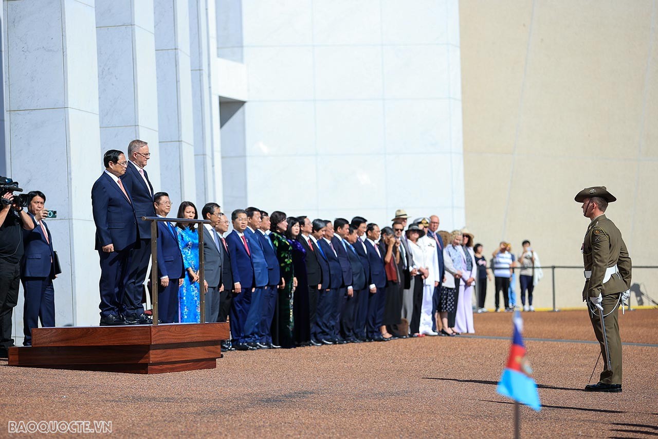 Welcome ceremony held for PM Pham Minh Chinh in Canberra Welcome ceremony held for PM Pham Minh Chinh in Canberra