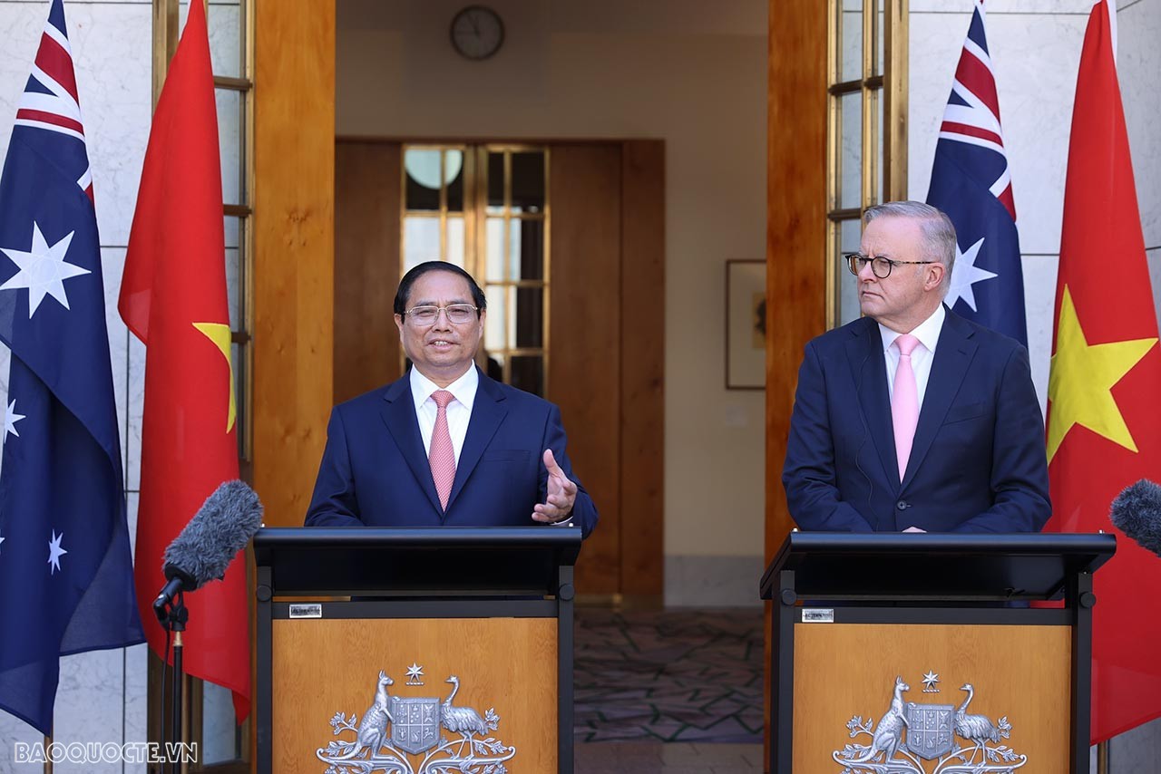 Đối tác chiến lược toàn diện Việt Nam - Australia khẳng định cam kết đối với hòa bình, an ninh, ổn định tại Biển Đông