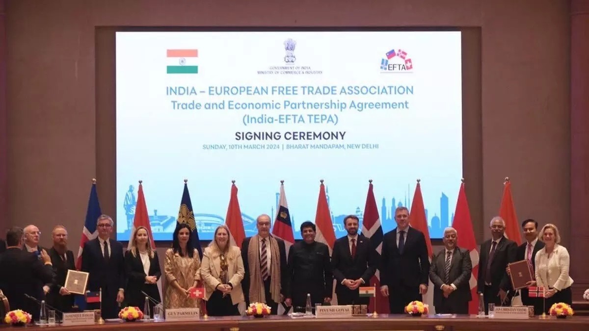Ấn Độ và 4 nước châu Âu ký hiệp định thương mại tự do