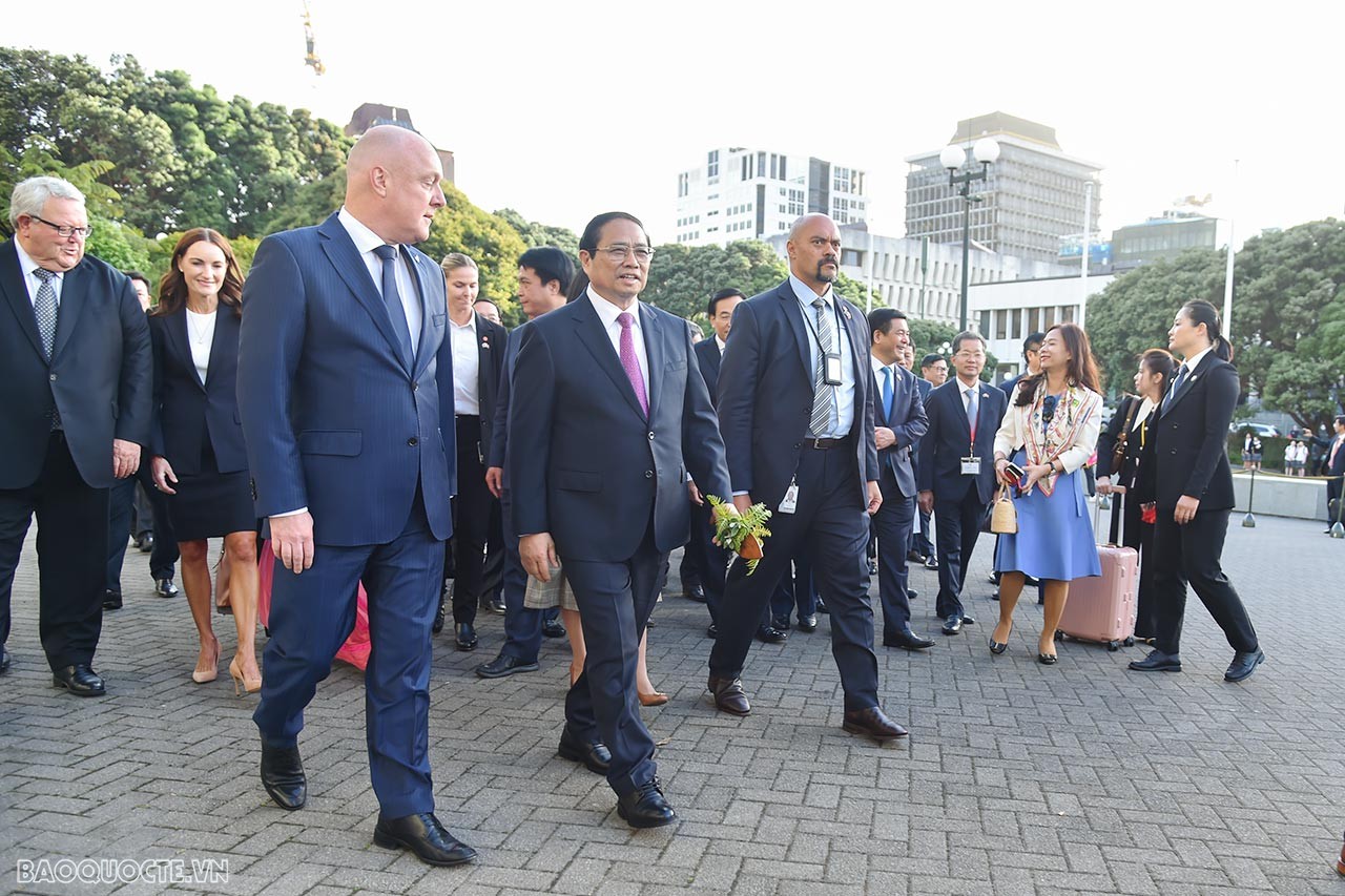 New Zealand Prime Minister chairs welcome ceremony for Prime Minister Pham Minh Chinh New Zealand Prime Minister chairs welcome ceremony for Prime Minister Pham Minh Chinh