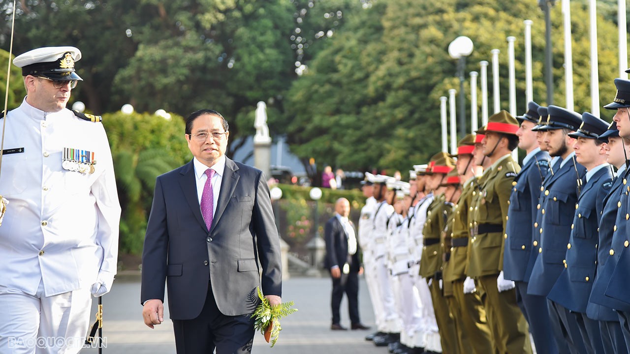 New Zealand Prime Minister chairs welcome ceremony for Prime Minister Pham Minh Chinh New Zealand Prime Minister chairs welcome ceremony for Prime Minister Pham Minh Chinh