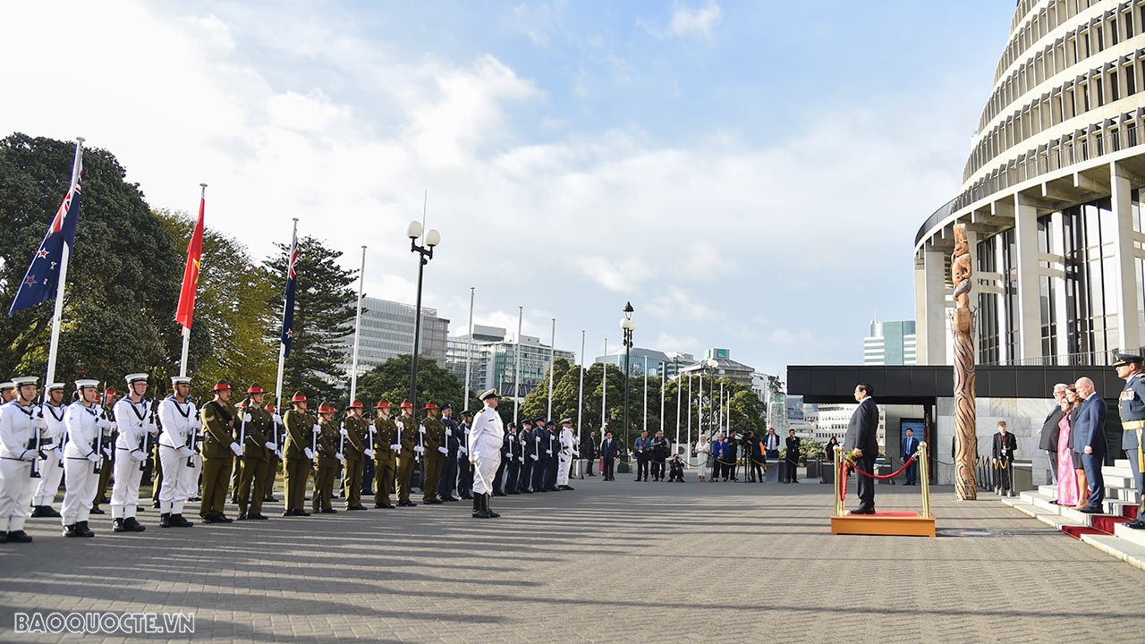 New Zealand Prime Minister chairs welcome ceremony for Prime Minister Pham Minh Chinh New Zealand Prime Minister chairs welcome ceremony for Prime Minister Pham Minh Chinh