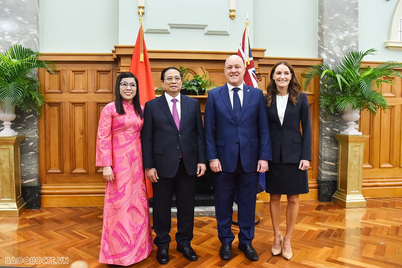 New Zealand Prime Minister chairs welcome ceremony for Prime Minister Pham Minh Chinh New Zealand Prime Minister chairs welcome ceremony for Prime Minister Pham Minh Chinh