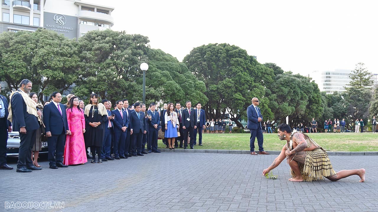 Welcome ceremony with Maori ritual held for Prime Minister Pham Minh Chinh in Wellington