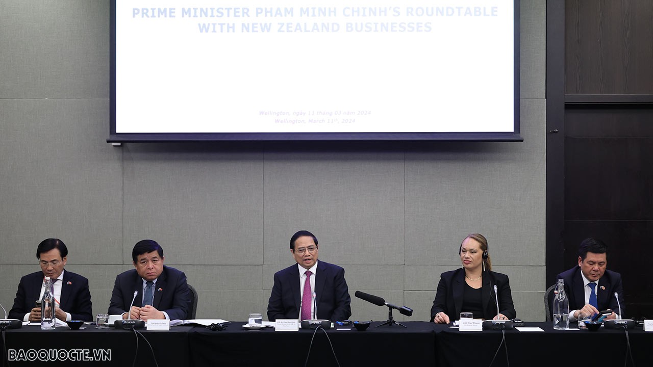 Thủ tướng Chính phủ Phạm Minh Chính đã tọa đàm với các doanh nghiệp hàng đầu của New Zealand và thế giới.