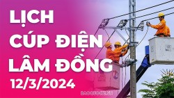 Lịch cúp điện Lâm Đồng hôm nay ngày 12/3/2024