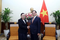 Bộ trưởng Bộ Ngoại giao Bùi Thanh Sơn tiếp Đại sứ Lào tại Việt Nam