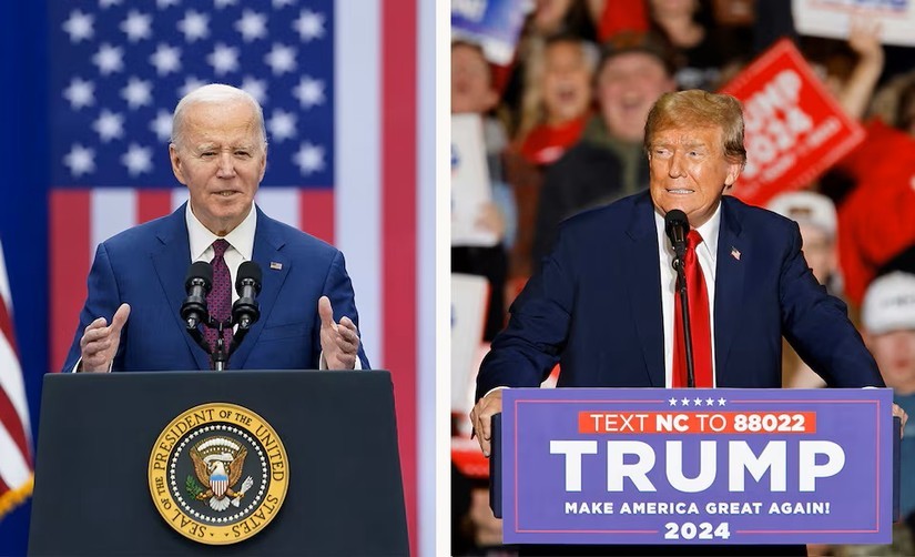 Dù phải đợi quyết định cuối cùng tại các đại hội đảng toàn quốc nhưng việc đương kim Tổng thống Joe Biden và cựu Tổng thống Donald Trump sẽ đại diện cho hai đảng Dân chủ và Cộng hòa ra tranh cử tổng thống coi như đã ngã ngũ. (Nguồn: AP)