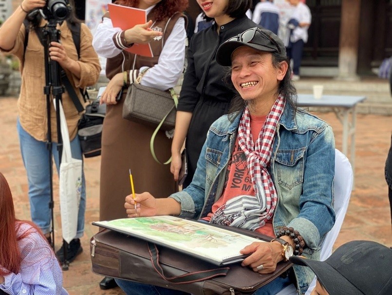 Khai mạc triển lãm tranh màu nước lớn nhất tại Việt Nam