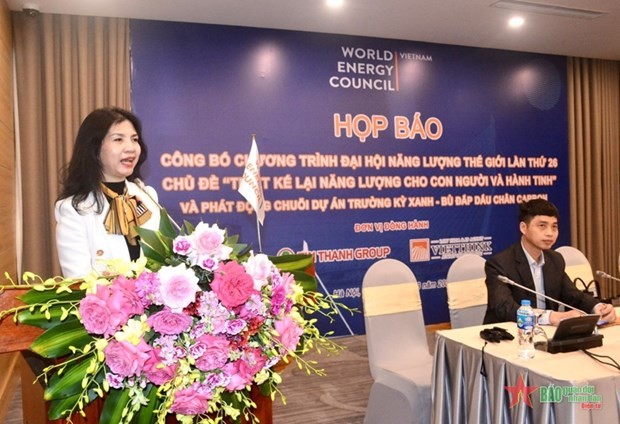 Titathy Nguyen, President of WEC Vietnam speaks at the press conference (Photo: qdnd.vn)