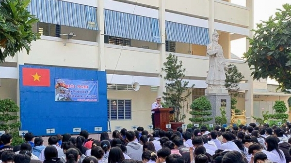 Gần 5.000 học sinh tỉnh Tây Ninh được cung cấp thông tin về biển, đảo và tư vấn tuyển sinh quân sự năm 2024