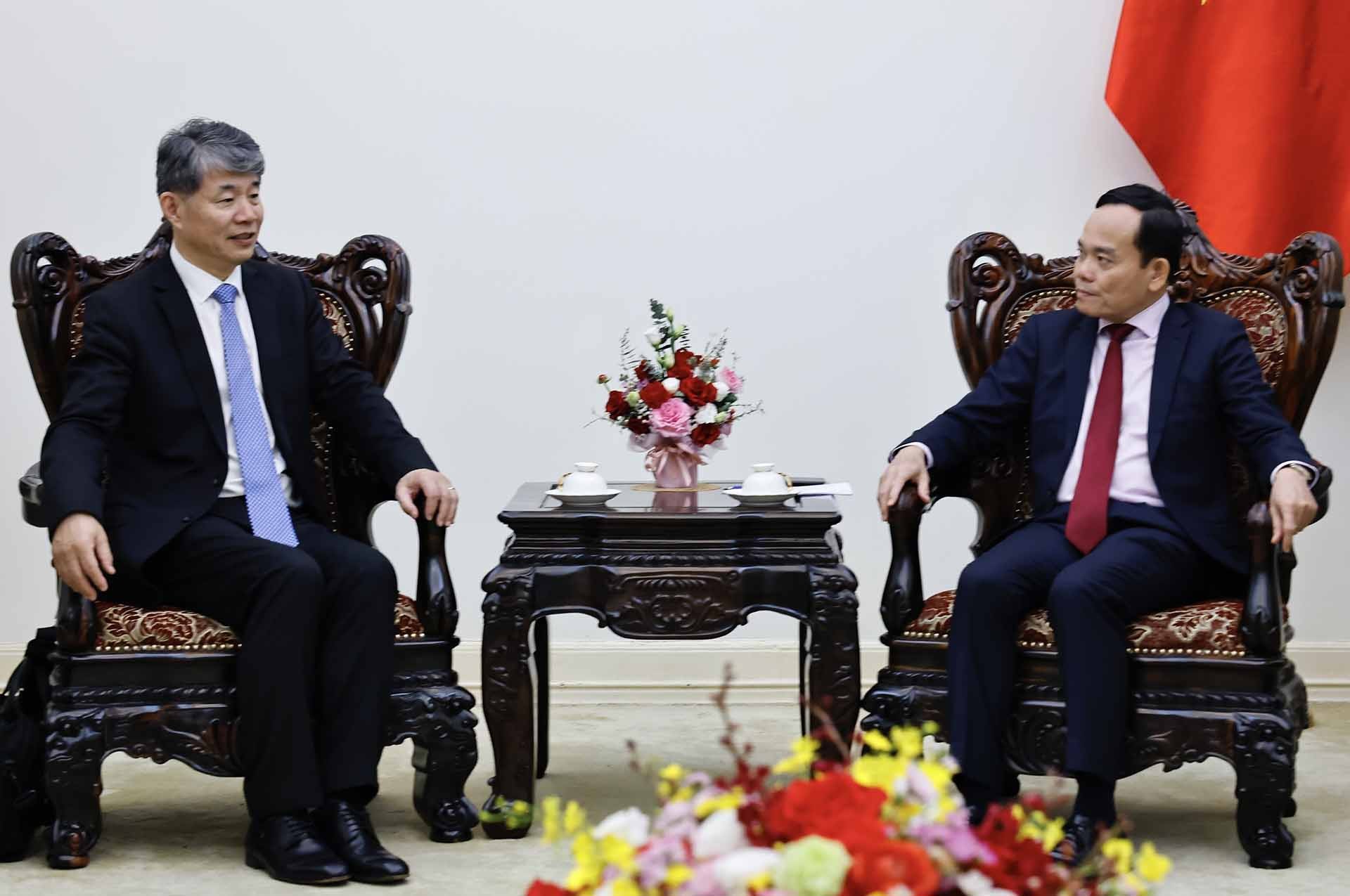 Phó Thủ tướng Trần Lưu Quang tiếp ông Hua Liu, Phó Tổng giám đốc IAEA. (Nguồn: TTXVN)