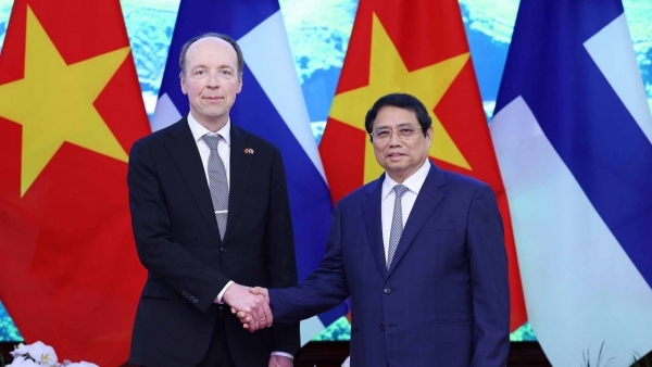 PM Pham Minh Chinh meets Speaker of Finnish Parliament Jussi Halla-aho