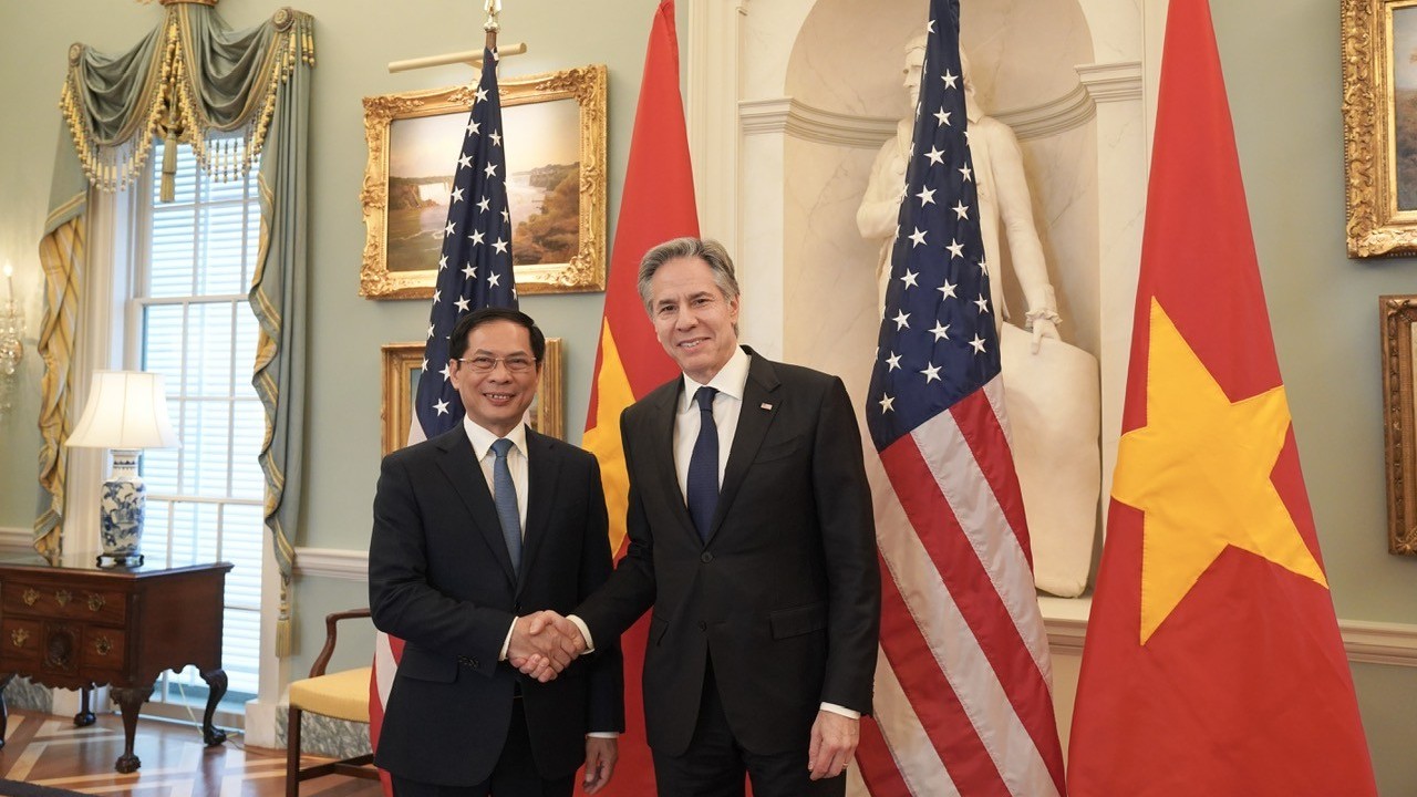 Bộ trưởng Ngoại giao Bùi Thanh Sơn và Ngoại trưởng Hoa Kỳ Antony Blinken chủ trì Đối thoại cấp Bộ trưởng Ngoại giao Việt Nam-Hoa Kỳ lần thứ nhất