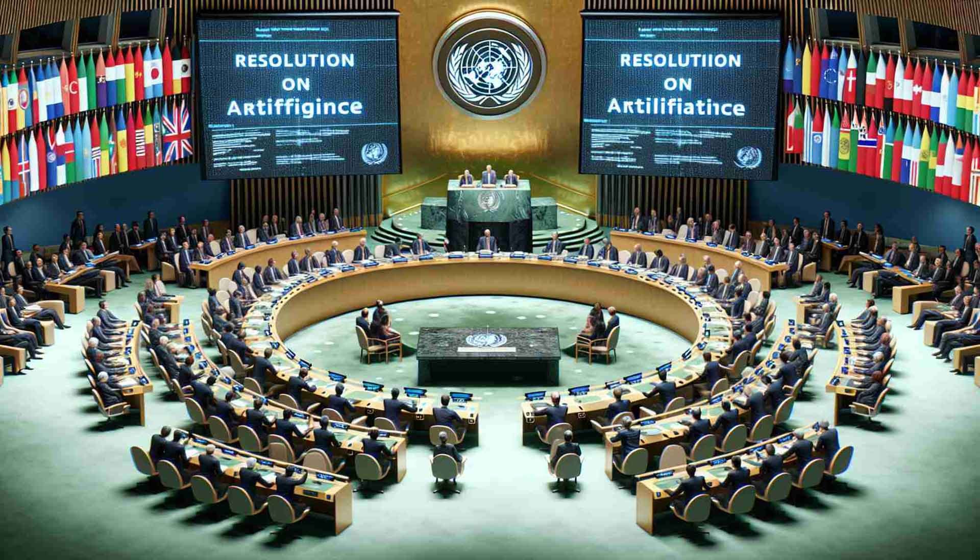 Các quốc gia thành viên Đại hội đồng Liên hợp quốc thông qua nghị quyết về AI. (Nguồn: elblog.pl)