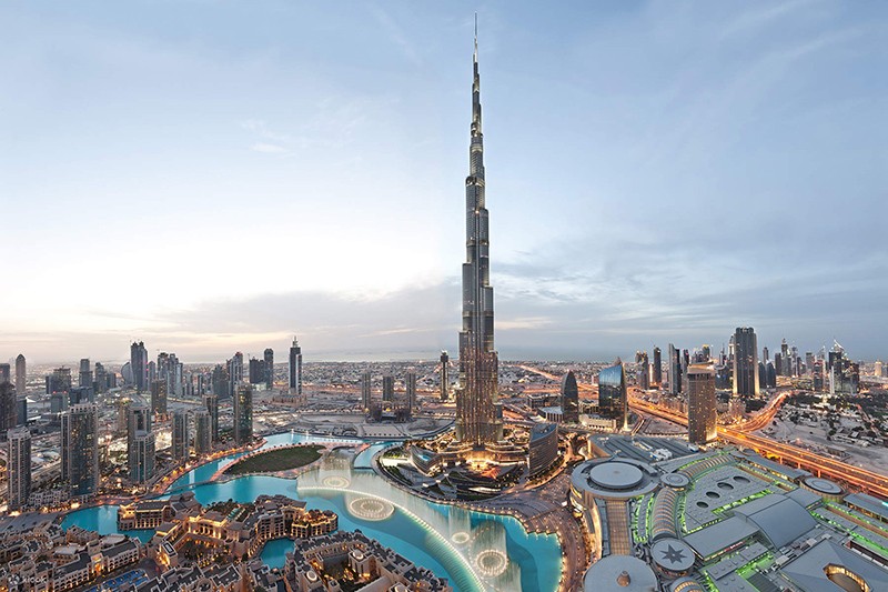 Burj Khalifa - Tòa nhà cao nhất thế giới tọa lạc tại trung tâm của thành phố Dubai, Các tiểu vương quốc Ả-rập Thống nhất (UAE).