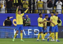 Saudi Pro League: Hình ảnh Cristiano Ronaldo lập hat-trick, Al Nassr thắng 5-1 Al Tai
