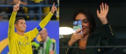 C. Ronaldo mừng lập hat-trick với bạn gái Georgina Rodriguez trên khán đài