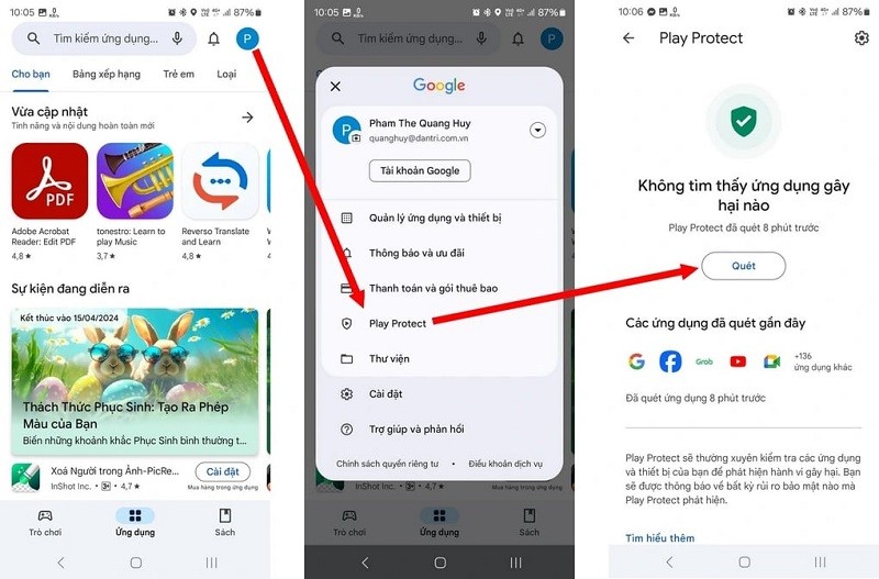 Cách sử dụng Play Protect
