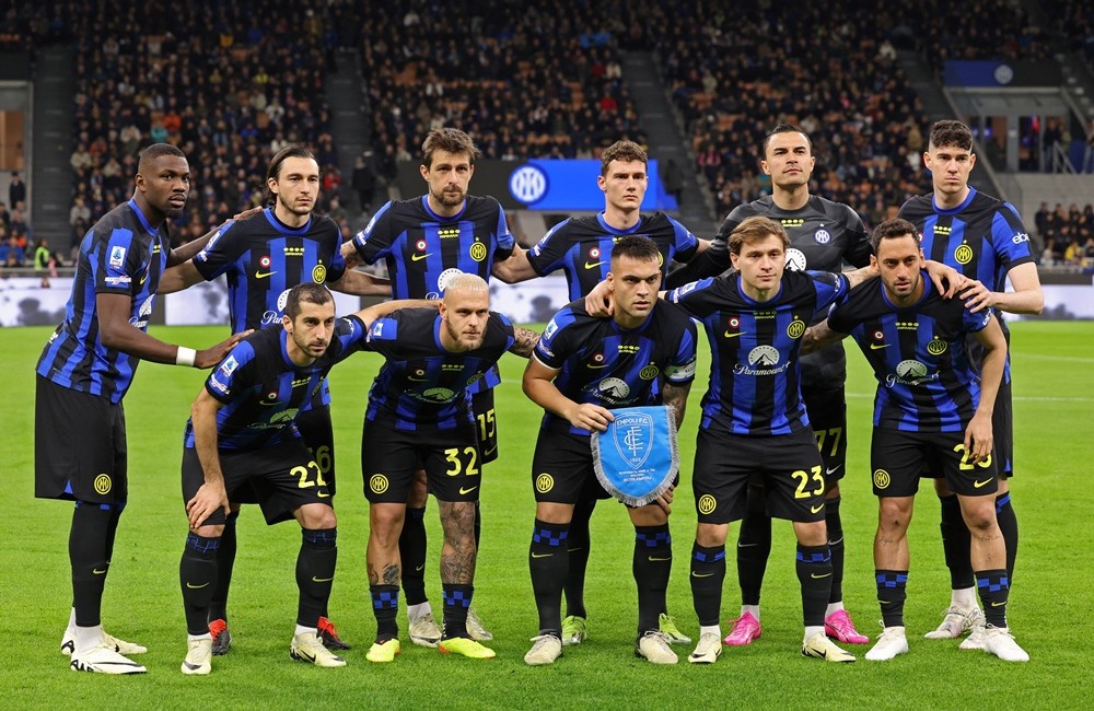 Đội hình xuất phát của đội chủ nhà Inter Milan.