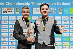 Vô địch đồng đội billiards carom 3 băng thế giới, đội tuyển Việt Nam xếp thứ 3 toàn cầu