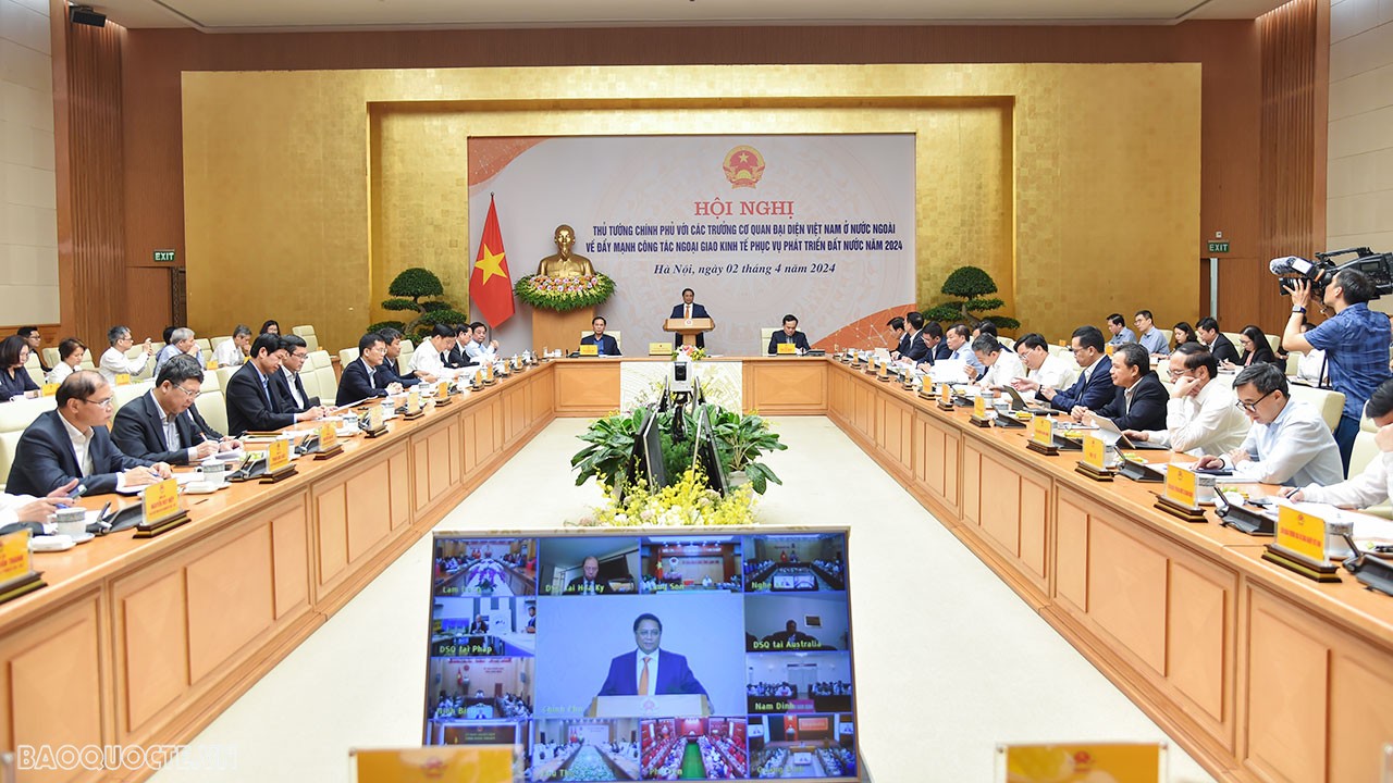 Khai mạc Hội nghị Thủ tướng chủ trì họp về đẩy mạnh công tác ngoại giao kinh tế phục vụ phát triển năm 2024