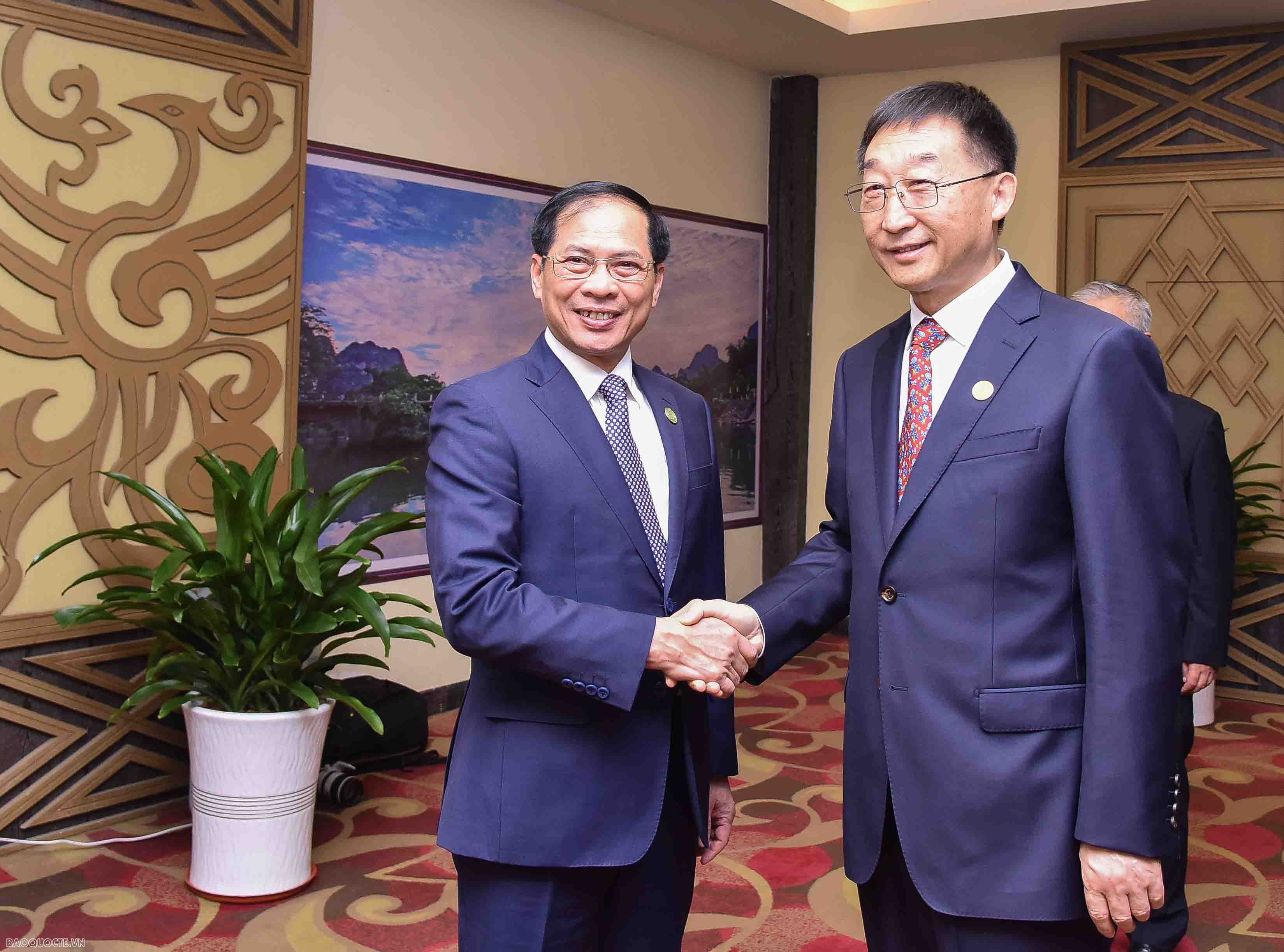 FM Bui Thanh Son, China's Guangxi Party Secretary Liu Ning discuss measures to promote cooperation