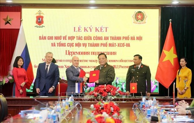 Hanoi, Moscow signed MOU on cooperation in transnational, high-tech crime prevention, control