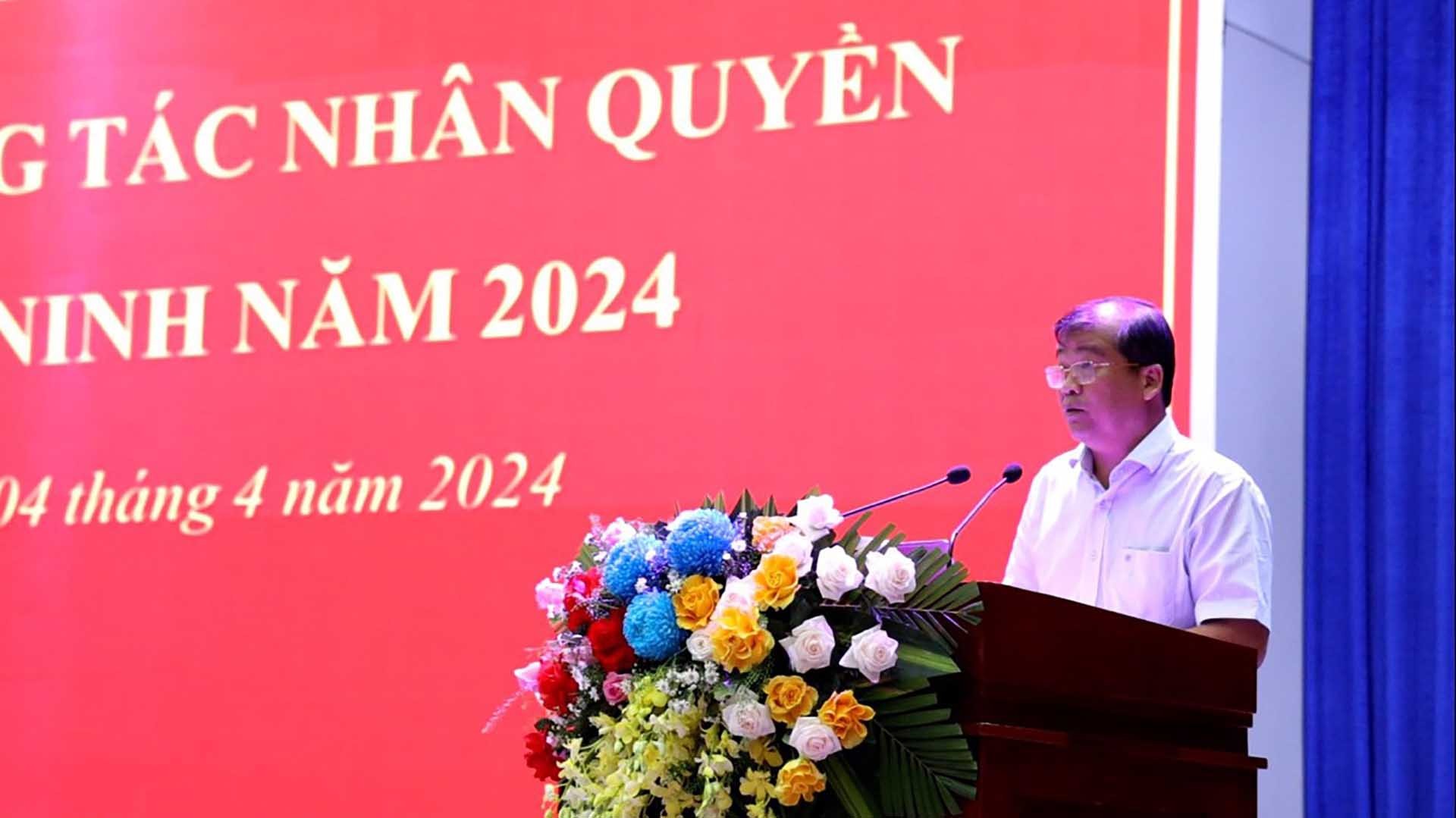 Hội nghị tập huấn công tác nhân quyền tỉnh Tây Ninh năm 2024
