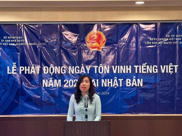 Thứ trưởng Lê Thị Thu Hằng dự Lễ phát động Ngày tôn vinh tiếng Việt năm 2024 tại Nhật Bản