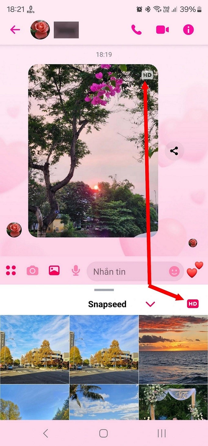Cách sử dụng tính năng gửi ảnh HD trên Messenger