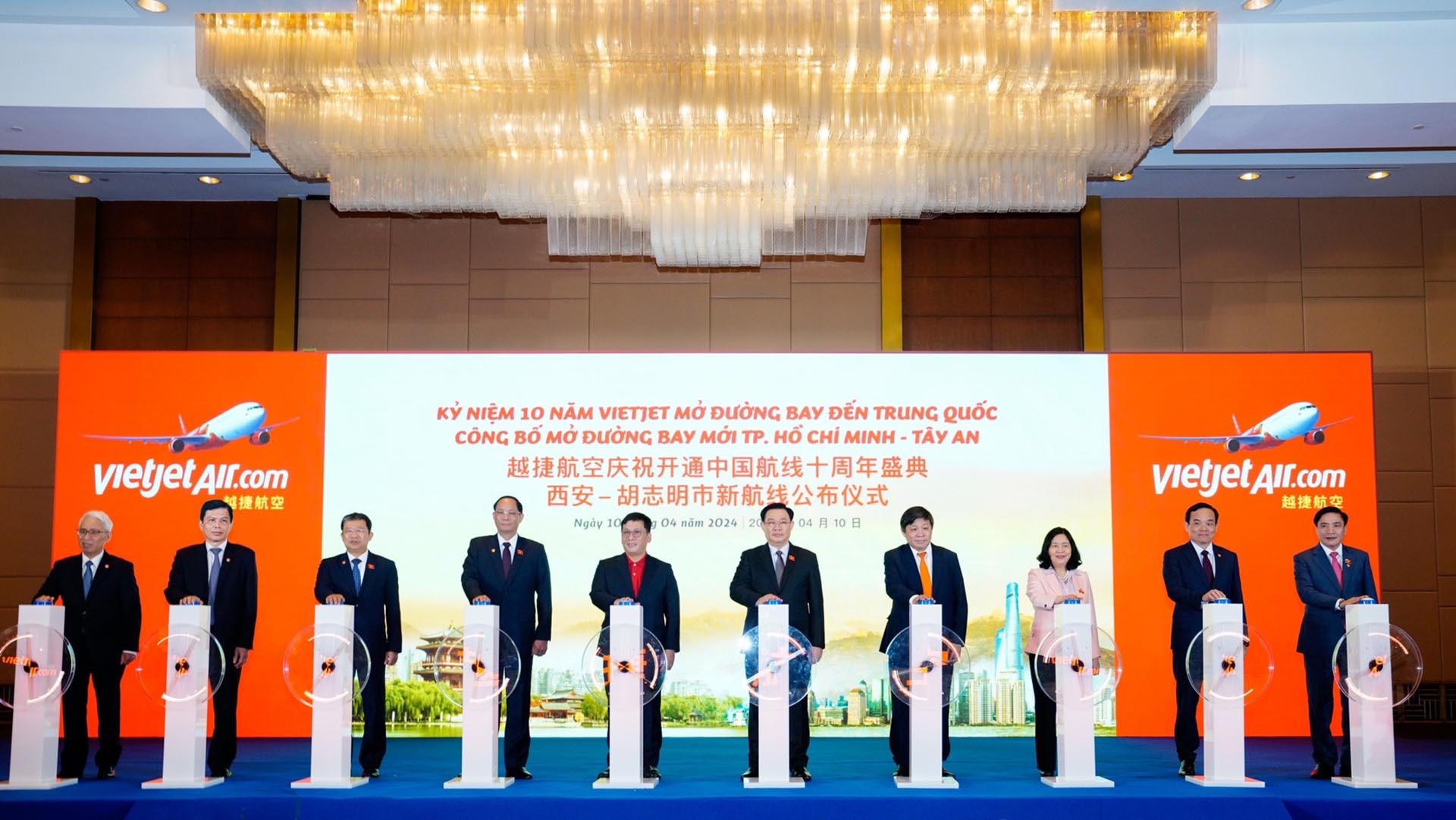 Vietjet công bố đường bay mới TP. Hồ Chí Minh-Tây An ,Trung Quốc